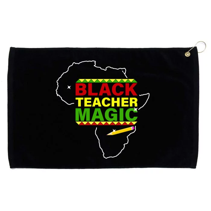 Black Teacher Magic Grommeted Golf Towel