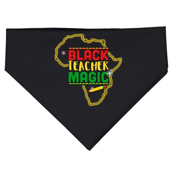 Black Teacher Magic African Pride USA-Made Doggie Bandana