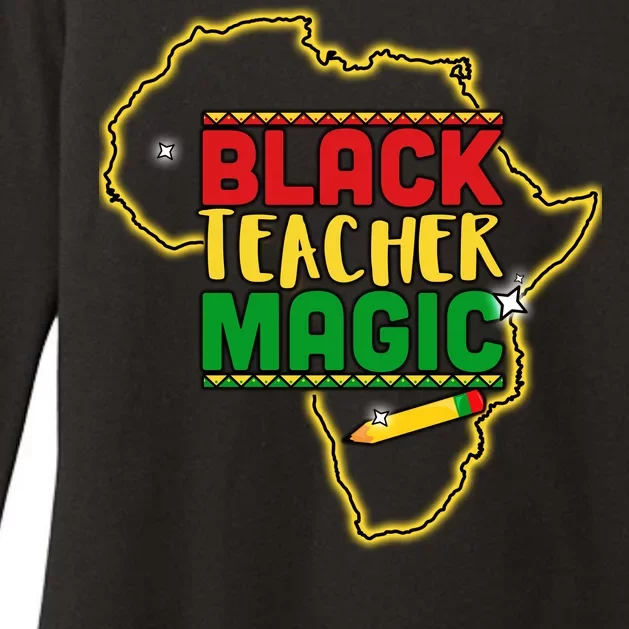 Black Teacher Magic African Pride Womens CVC Long Sleeve Shirt