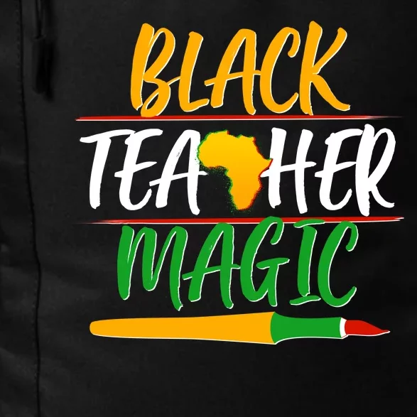 Black Teacher Magic Proud African American Daily Commute Backpack