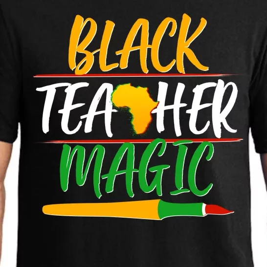 Black Teacher Magic Proud African American Pajama Set