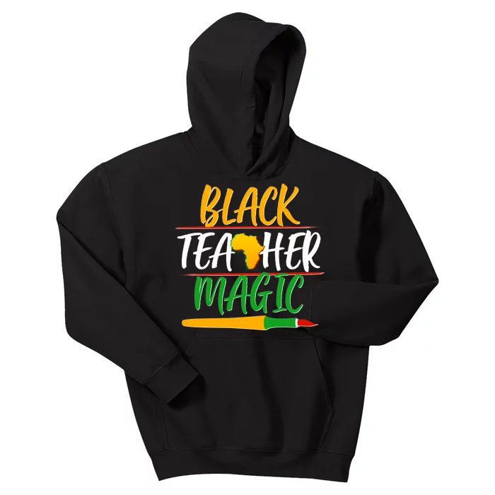 Black Teacher Magic Proud African American Kids Hoodie