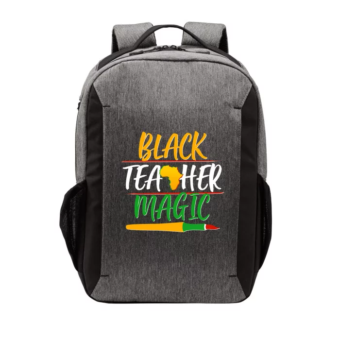 Black Teacher Magic Proud African American Vector Backpack