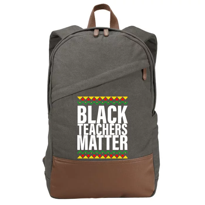 Black Teachers Matter African Pride Cotton Canvas Backpack