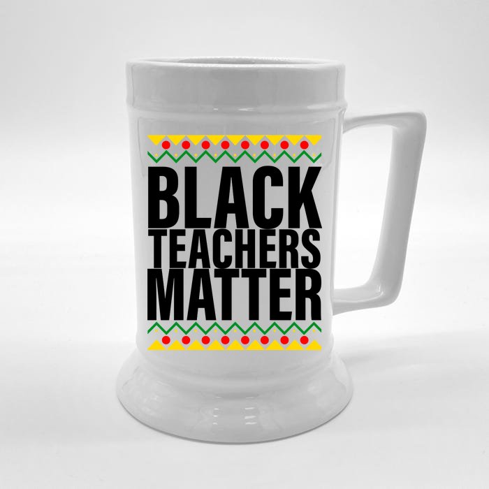 Black Teachers Matter African Pride Front & Back Beer Stein