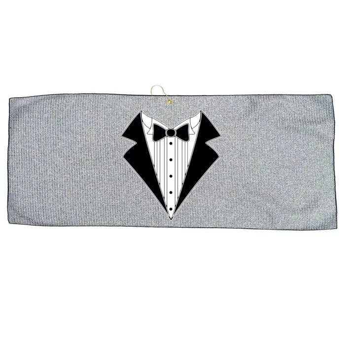 Black Tux Tuxedo Large Microfiber Waffle Golf Towel