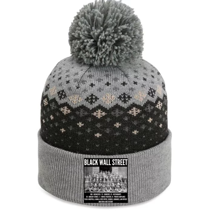 Black Wall Street Black History The Baniff Cuffed Pom Beanie