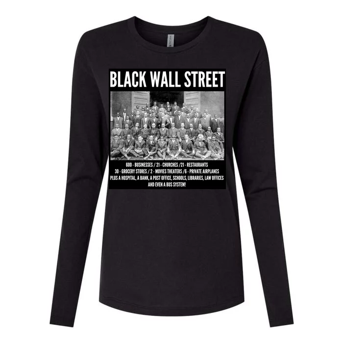 Black Wall Street Black History Womens Cotton Relaxed Long Sleeve T-Shirt