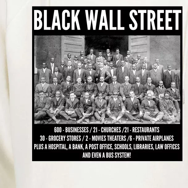 Black Wall Street Black History Womens Funnel Neck Pullover Hood