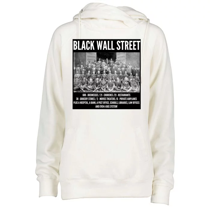 Black Wall Street Black History Womens Funnel Neck Pullover Hood