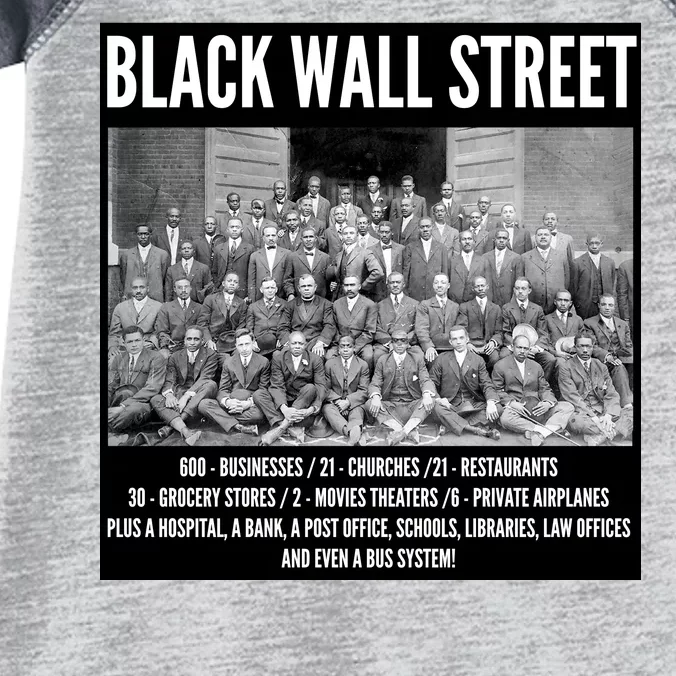 Black Wall Street Black History Infant Baby Jersey Bodysuit