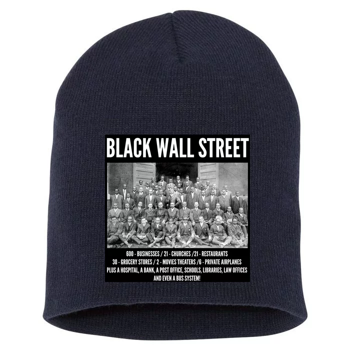 Black Wall Street Black History Short Acrylic Beanie