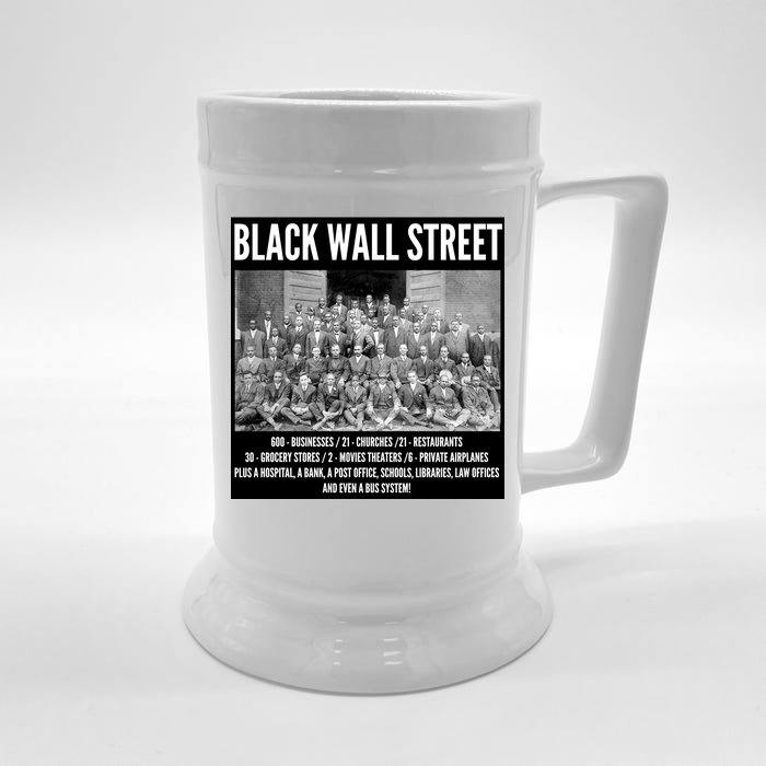 Black Wall Street Black History Front & Back Beer Stein