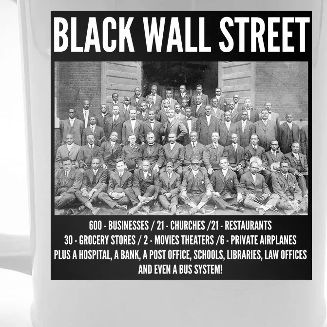 Black Wall Street Black History Front & Back Beer Stein