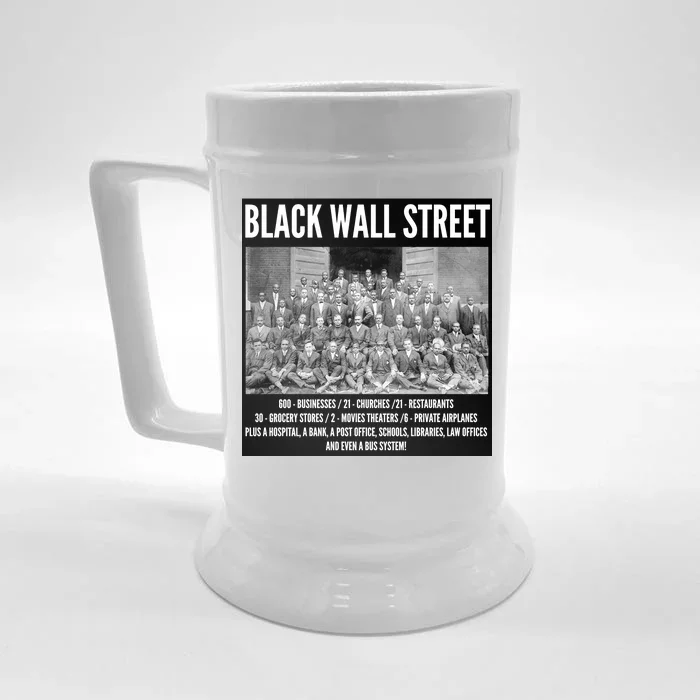 Black Wall Street Black History Front & Back Beer Stein