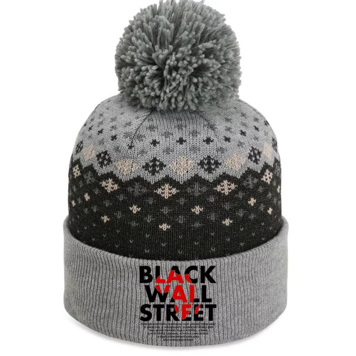 Black Wall Street Black History Month The Baniff Cuffed Pom Beanie