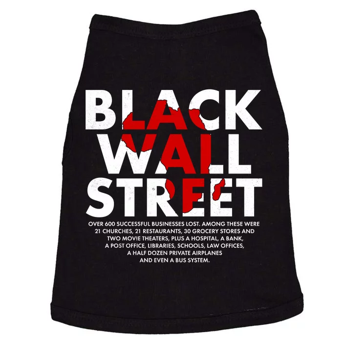 Black Wall Street Black History Month Doggie Tank