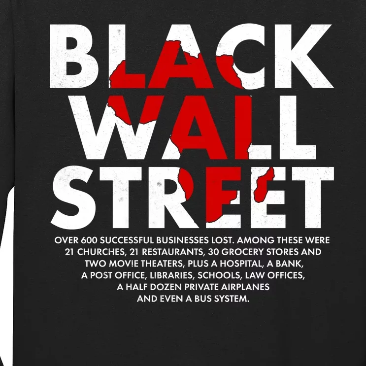 Black Wall Street Black History Month Long Sleeve Shirt