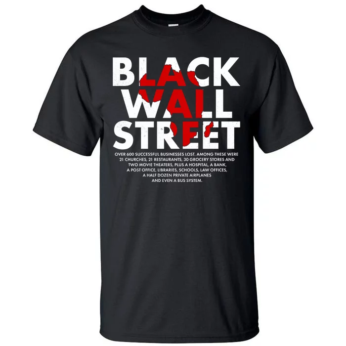 Black Wall Street Black History Month Tall T-Shirt