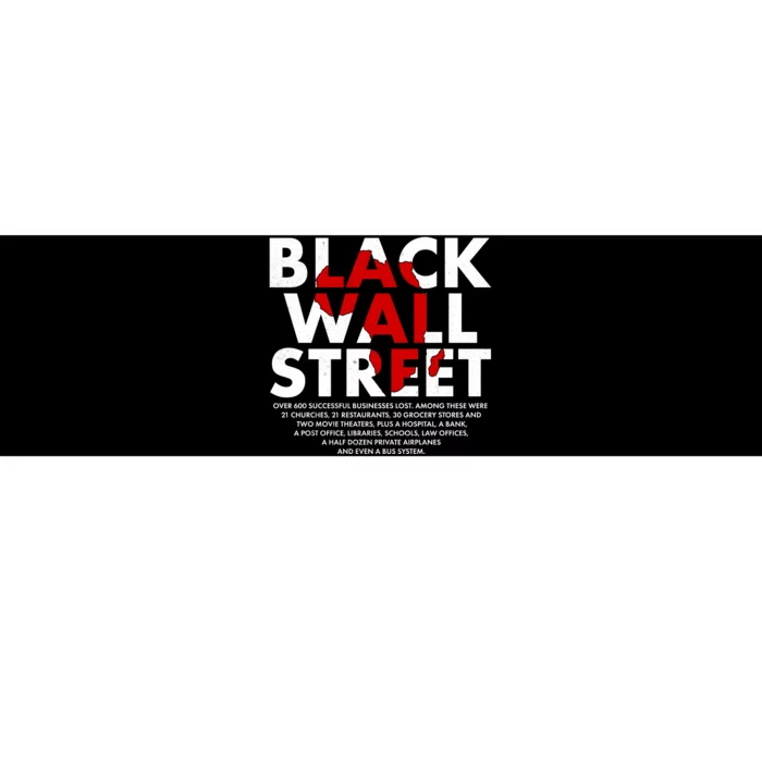 Black Wall Street Black History Month Bumper Sticker