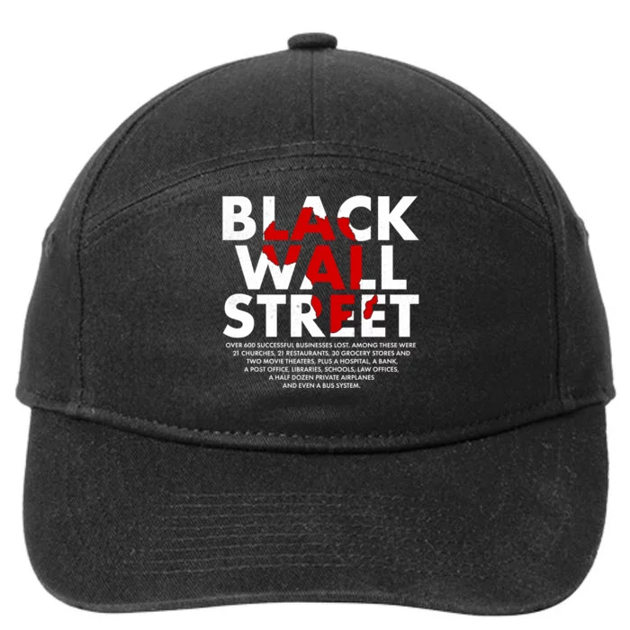 Black Wall Street Black History Month 7-Panel Snapback Hat