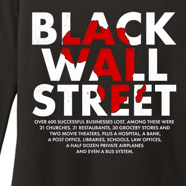 Black Wall Street Black History Month Womens CVC Long Sleeve Shirt