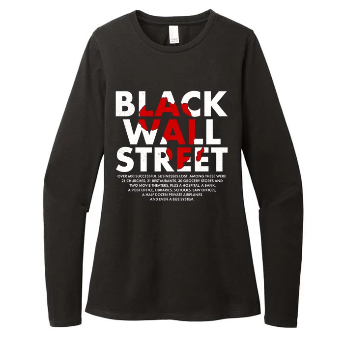 Black Wall Street Black History Month Womens CVC Long Sleeve Shirt