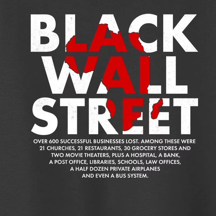 Black Wall Street Black History Month Toddler T-Shirt