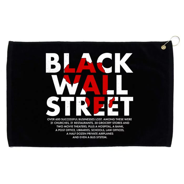 Black Wall Street Black History Month Grommeted Golf Towel