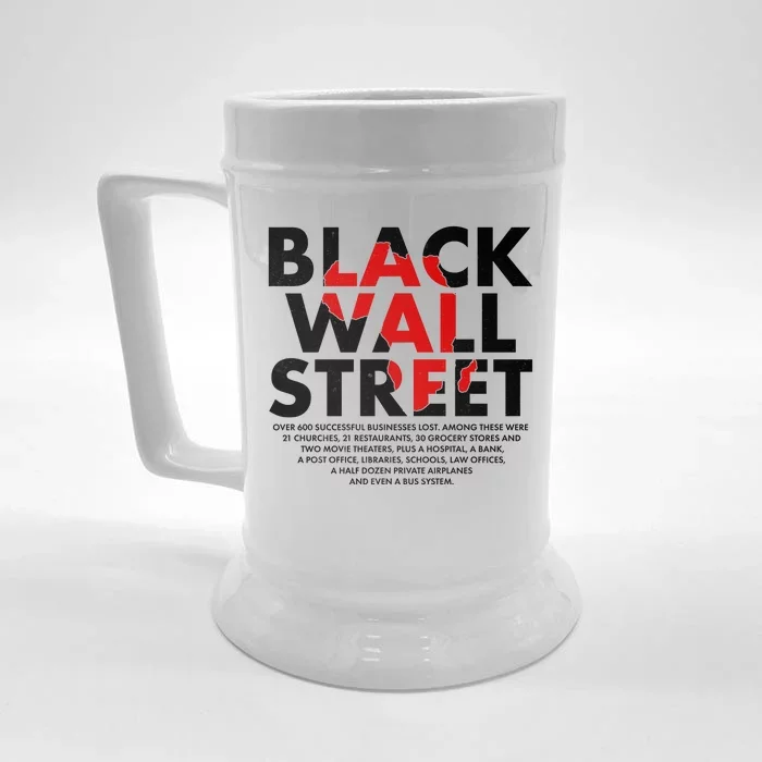 Black Wall Street Black History Month Front & Back Beer Stein