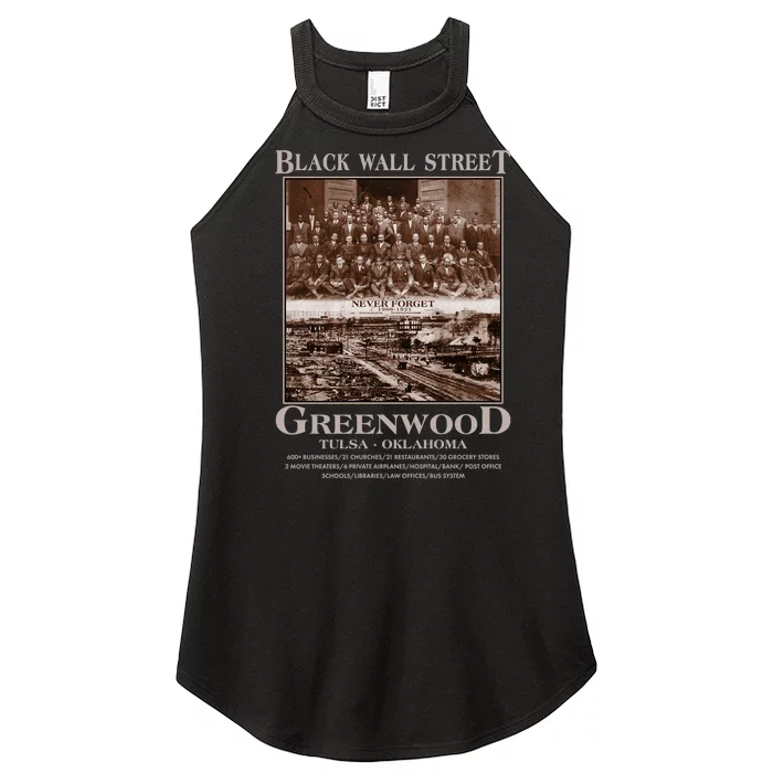 Black Wall Street Never Forget Greenwood Tulsa Oklahoma Women’s Perfect Tri Rocker Tank