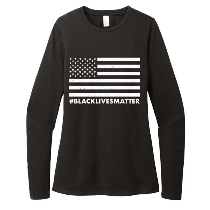 #BlackLivesMatter USA Flag Womens CVC Long Sleeve Shirt