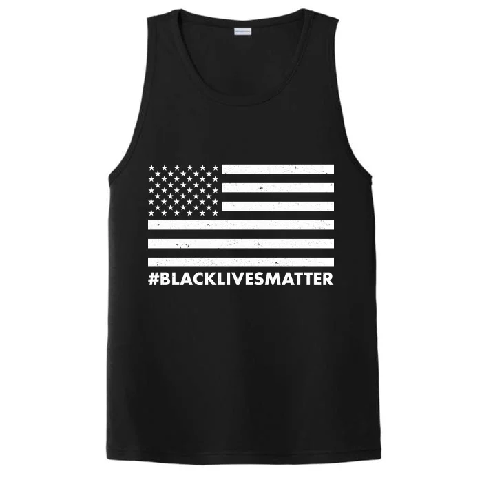 #BlackLivesMatter USA Flag Performance Tank