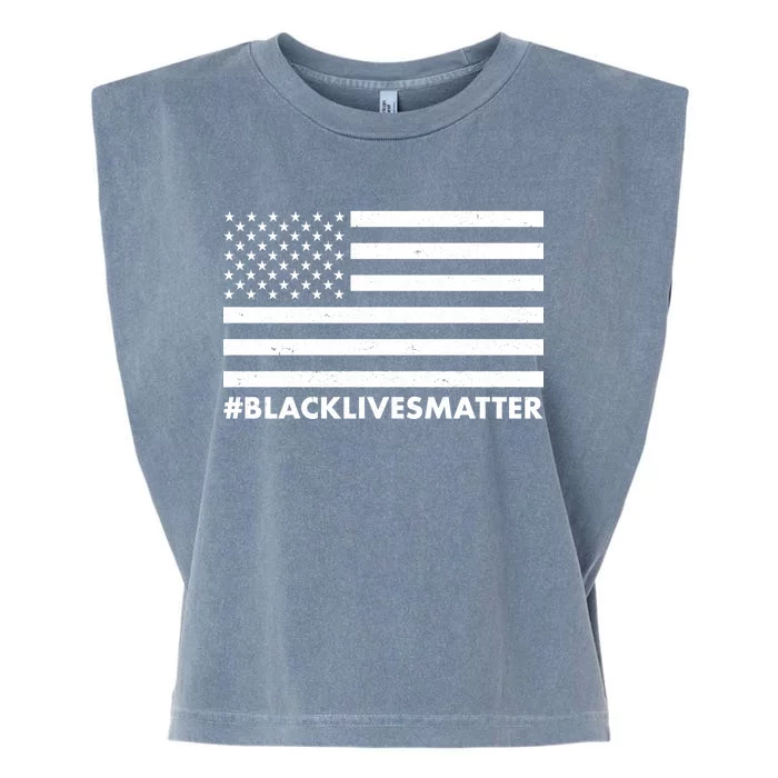 #BlackLivesMatter USA Flag Garment-Dyed Women's Muscle Tee