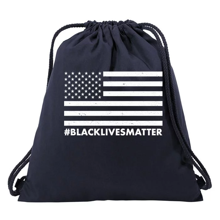 #BlackLivesMatter USA Flag Drawstring Bag