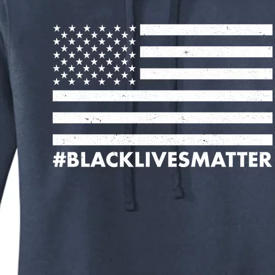 #BlackLivesMatter USA Flag Women's Pullover Hoodie