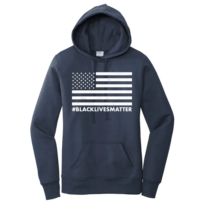 #BlackLivesMatter USA Flag Women's Pullover Hoodie