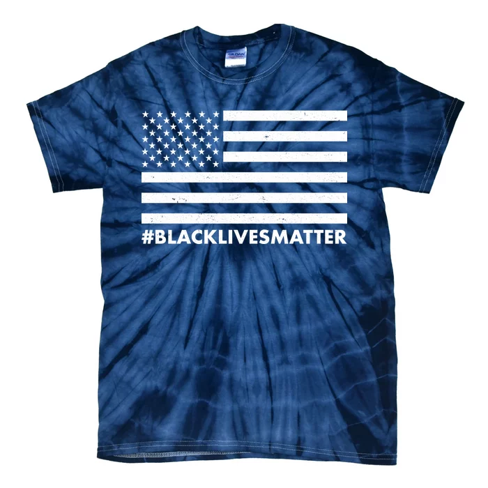 #BlackLivesMatter USA Flag Tie-Dye T-Shirt