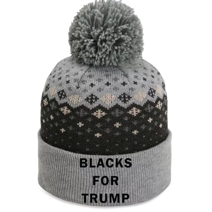 Blacks For Trump The Baniff Cuffed Pom Beanie