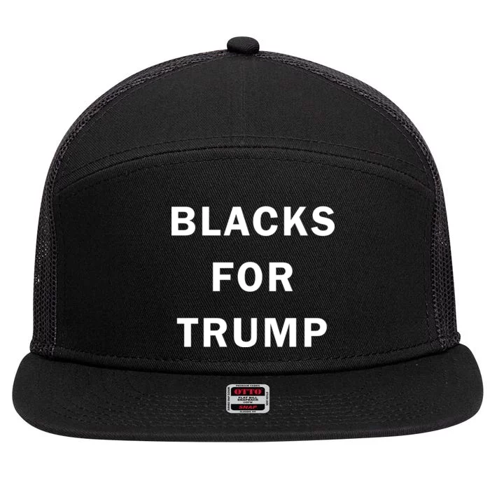 Blacks For Trump 7 Panel Mesh Trucker Snapback Hat