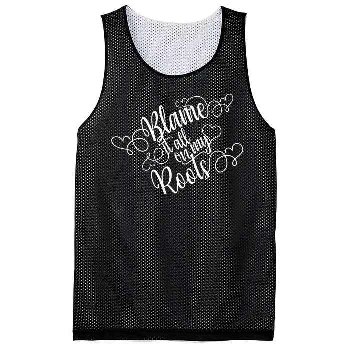 Blame It On My Roots Mesh Reversible Basketball Jersey Tank