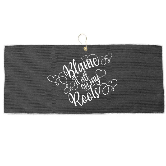 Blame It On My Roots Large Microfiber Waffle Golf Towel