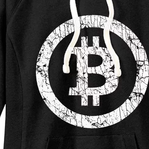 Bitcoin Logo Btc Crypto Currency Traders Blockchain Miners Women's Fleece Hoodie