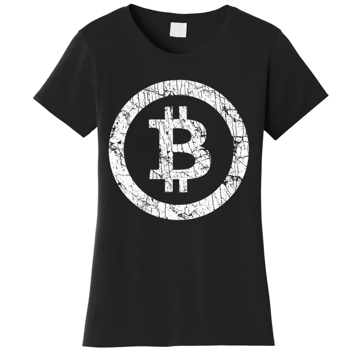 Bitcoin Logo Btc Crypto Currency Traders Blockchain Miners Women's T-Shirt