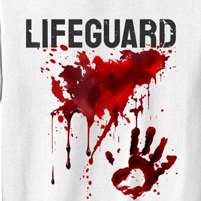 Bloody Lifeguard Blood Splatter Blood Stained Fun Sweatshirt