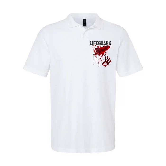 Bloody Lifeguard Blood Splatter Blood Stained Fun Softstyle Adult Sport Polo