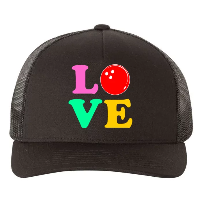 Bowling Love Yupoong Adult 5-Panel Trucker Hat