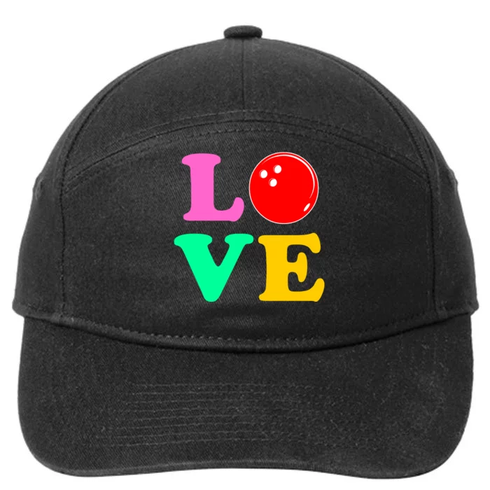 Bowling Love 7-Panel Snapback Hat