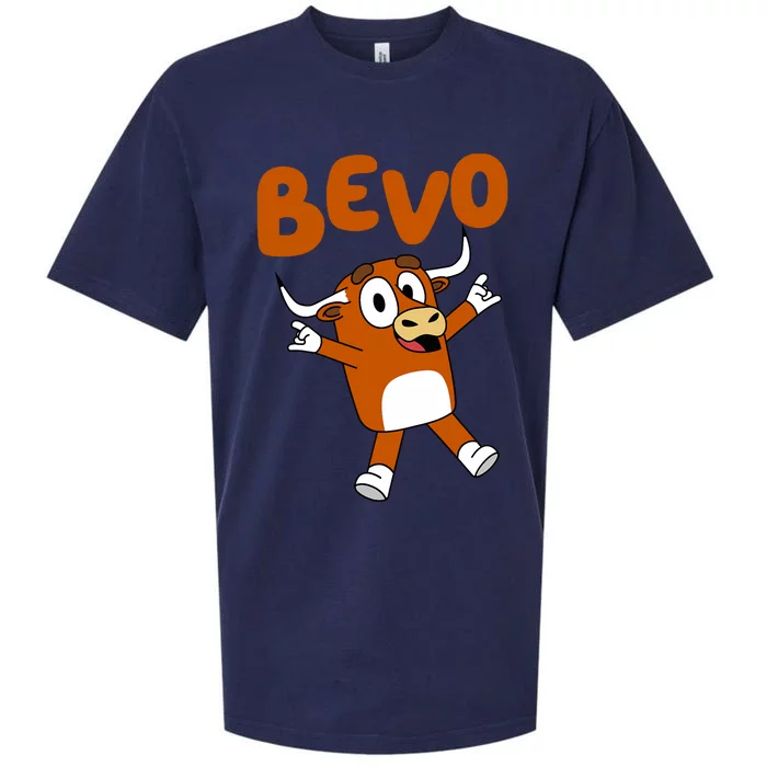 Bevo Longhorn Bull Funny Cartoon Sueded Cloud Jersey T-Shirt