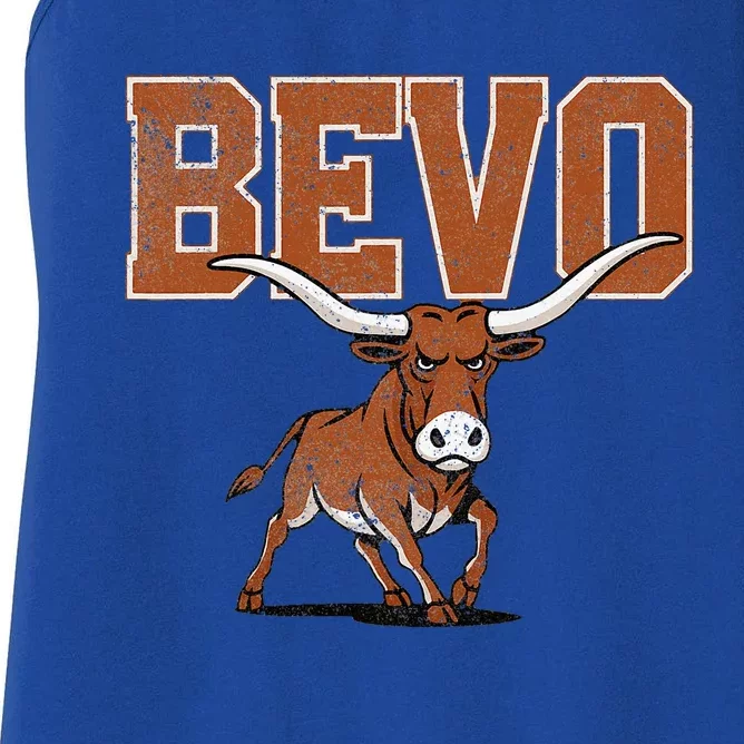 Bevo Longhorn Bull Women's Racerback Tank